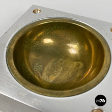 Load image into Gallery viewer, Aluminum and brass ashtray by Fratini for Gexco Italia, 1970s
