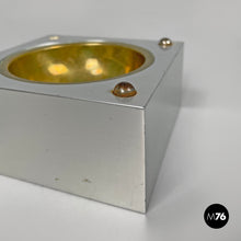 Load image into Gallery viewer, Aluminum and brass ashtray by Fratini for Gexco Italia, 1970s
