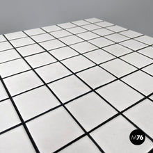 Load image into Gallery viewer, Coffee table with white stoneware tiles and black grout, 2023
