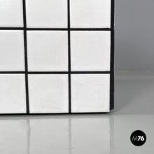 Load image into Gallery viewer, Coffee table with white stoneware tiles and black grout, 2023
