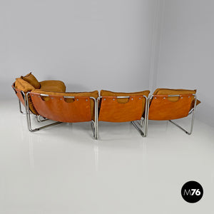 Brown modular sofa Compor S 72 by Gero for Mussi, 1970s