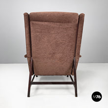 将图片加载到图库查看器，Brown armchair 877 by Gianfranco Frattini for Cassina, 1959
