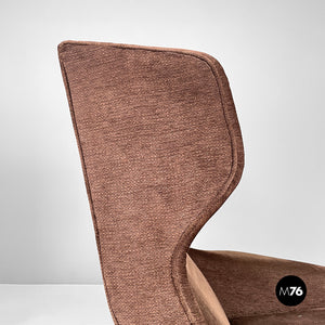 Brown armchair 877 by Gianfranco Frattini for Cassina, 1959