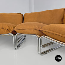 画像をギャラリービューアに読み込む, Brown modular sofa Compor S 72 by Gero for Mussi, 1970s
