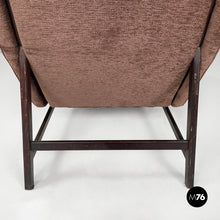 将图片加载到图库查看器，Brown armchair 877 by Gianfranco Frattini for Cassina, 1959
