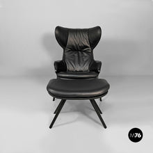 将图片加载到图库查看器，Armchair P22 with ottoman by Patrick Norguet for Cassina, 2010s
