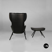 将图片加载到图库查看器，Armchair P22 with ottoman by Patrick Norguet for Cassina, 2010s
