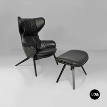 将图片加载到图库查看器，Armchair P22 with ottoman by Patrick Norguet for Cassina, 2010s
