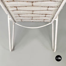 Carica l&#39;immagine nel visualizzatore di Gallery, Iron outdoor armchairs in white and azure, 1960s
