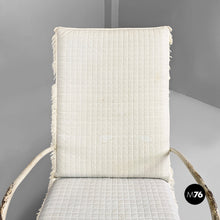 Carica l&#39;immagine nel visualizzatore di Gallery, Iron outdoor armchairs in white and azure, 1960s

