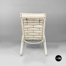 Carica l&#39;immagine nel visualizzatore di Gallery, Iron outdoor armchairs in white and azure, 1960s
