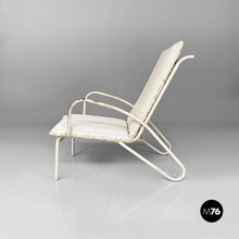 Carica l&#39;immagine nel visualizzatore di Gallery, Iron outdoor armchairs in white and azure, 1960s
