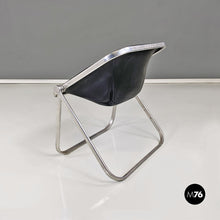 将图片加载到图库查看器，Steel and leather Plona armchair by Giancarlo Piretti for Anonima Castelli, 1970s
