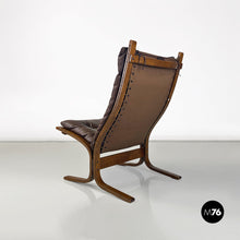 将图片加载到图库查看器，Wood and leather Siesta armchair by Ingmar Relling for Westnofa Vestlandske, 1970s
