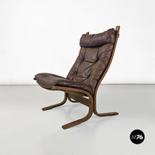 将图片加载到图库查看器，Wood and leather Siesta armchair by Ingmar Relling for Westnofa Vestlandske, 1970s
