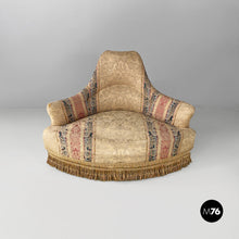 画像をギャラリービューアに読み込む, Modular round sofa in fabric and wood, 1950s
