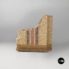 画像をギャラリービューアに読み込む, Modular round sofa in fabric and wood, 1950s
