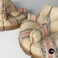 画像をギャラリービューアに読み込む, Modular round sofa in fabric and wood, 1950s

