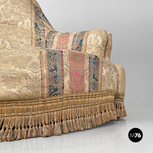 画像をギャラリービューアに読み込む, Modular round sofa in fabric and wood, 1950s
