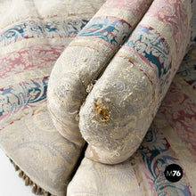 画像をギャラリービューアに読み込む, Modular round sofa in fabric and wood, 1950s
