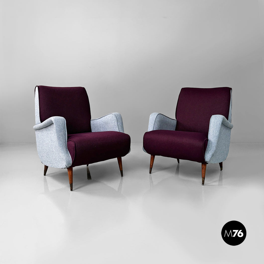Armchairs mod. 802 by Carlo De Carli for Cassina, 1950s