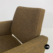 将图片加载到图库查看器，Original brown fabric and steel armchairs Kay Korbing for Godtfred, 1960s
