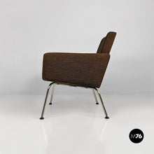 Load image into Gallery viewer, Original brown fabric and steel armchairs Kay Korbing for Godtfred, 1960s
