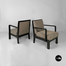 Load image into Gallery viewer, Armchairs in fabric and wood, 1930s

