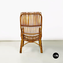 Load image into Gallery viewer, Curved lines rattan armchairs, 1960s
