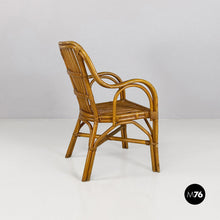 Load image into Gallery viewer, Rattan armchairs with armrests, 1960s
