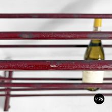 Load image into Gallery viewer, Floor-standing metal bottle rack, 1990s
