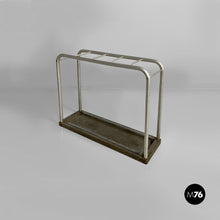 Charger l&#39;image dans la galerie, Umbrella stand in iron and aluminum, 1950s
