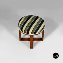 画像をギャラリービューアに読み込む, Stools in fabric and wood, 1930s
