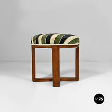 画像をギャラリービューアに読み込む, Stools in fabric and wood, 1930s

