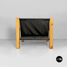 Carica l'immagine nel visualizzatore di Gallery, Wood and leather armchairs by Silvano Passi, 1970s
