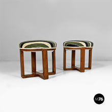 画像をギャラリービューアに読み込む, Stools in fabric and wood, 1930s
