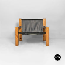 Carica l'immagine nel visualizzatore di Gallery, Wood and leather armchairs by Silvano Passi, 1970s

