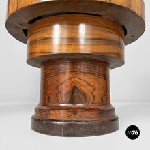 Load image into Gallery viewer, Wood and green faux leather chairs, 1930s.
