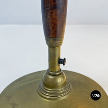 Charger l&#39;image dans la galerie, Ministerial table lamp in wood and metal, 1920s
