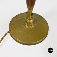 画像をギャラリービューアに読み込む, Ministerial table lamp in wood and metal, 1920s
