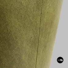 Charger l'image dans la galerie, Green faux leather pouf, 1970s
