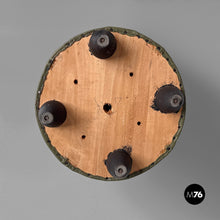 Charger l'image dans la galerie, Green faux leather pouf, 1970s
