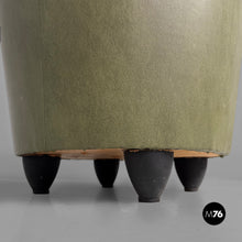 Charger l'image dans la galerie, Green faux leather pouf, 1970s
