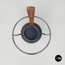 Load image into Gallery viewer, Round umbrella stand by Origlia in cast iron and wood, 1980s
