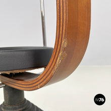 Load image into Gallery viewer, Round umbrella stand by Origlia in cast iron and wood, 1980s
