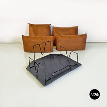 将图片加载到图库查看器，Brown suede Marenco armchair by Mario Marenco for Arflex, 1970s
