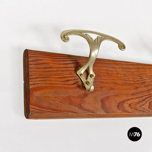 Solid wood wall clothes hanger, 1930s
