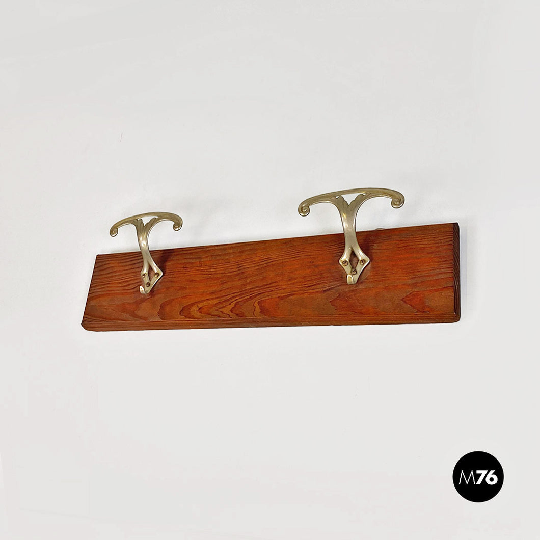 Solid wood wall clothes hanger, 1930s