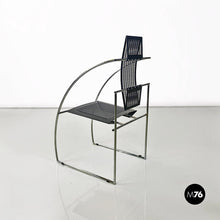 Carica l&#39;immagine nel visualizzatore di Gallery, Black and chromed metal Quinta 605 chair by Mario Botta for Alias, 1980s
