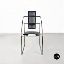 Load image into Gallery viewer, Black and chromed metal Quinta 605 chair by Mario Botta for Alias, 1980s
